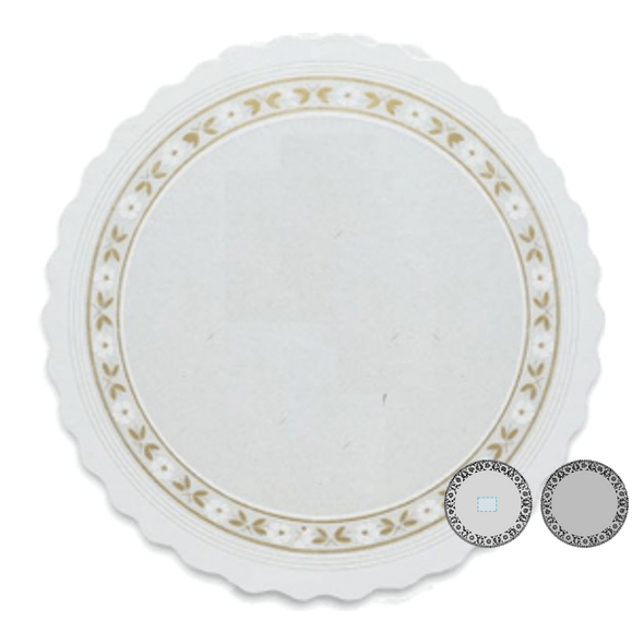 Circular Doilies Laced in Waxed Paper